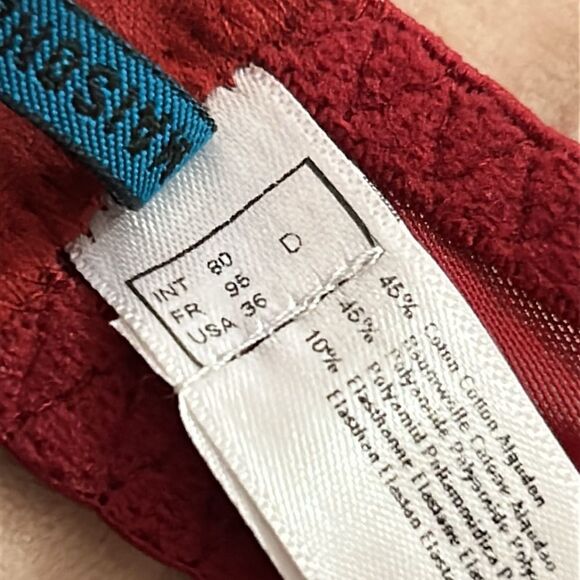 MAISON LEJABY UNDERWIRE RED BRA NEW Elegant Red Lace 32D - Picture 8 of 10